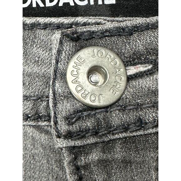 Jordache Bootcut Women’s Gray Wash Stretch Embellished Pocket Jeans Size 16 - Picture 3 of 16